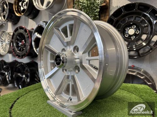 Ratlankis Datsun 280Z Style R14X6J 4X114.3 ET10 67.5 Coarse Sliver with Diamond Cut
