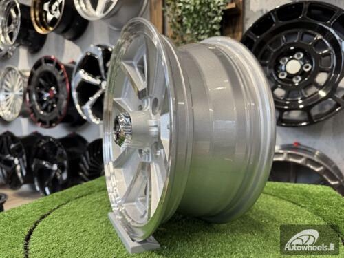 Ratlankis Datsun 280Z Style R14X6J 4X114.3 ET10 67.5 Coarse Sliver with Diamond Cut