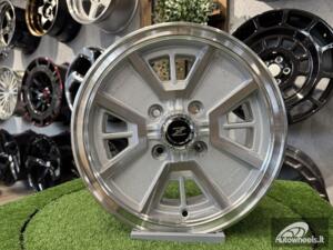 Ratlankis Datsun 280Z Style R14X6J 4X114.3 ET10 67.5 Coarse Sliver with Diamond Cut