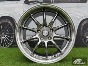 Ratlankis Work ZR10 Style R18X8.5J 5X108 ET38 73.1 Hyper Black with Diamond Cut Lip