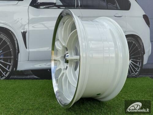 Ratlankis Work ZR10 Style R17X7.5J 5X114.3 ET35 73.1 White with Diamond Cut Lip