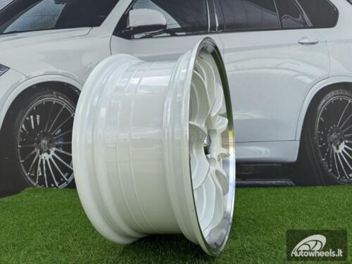 Ratlankis Work ZR10 Style R17X7.5J 5X114.3 ET35 73.1 White with Diamond Cut Lip