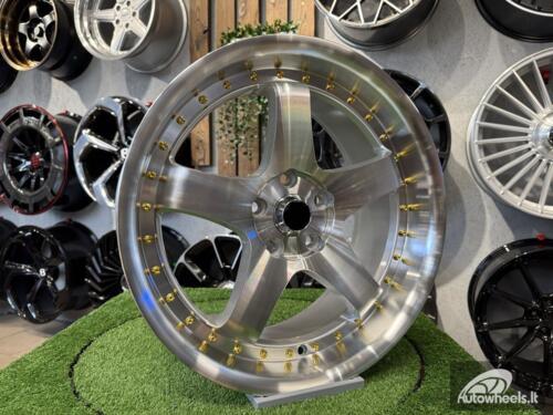 Ratlankis SSR SP1 Style R18X8.5J 5X113 (5X112/5X114.3) ET35 73.1 Silver with Diamond Cut