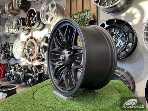 Ratlankis Offroad Quad Spoke Snowflake Style R18X9J 6X139.7 ET12 110.5 Matt Dark Gunmetal