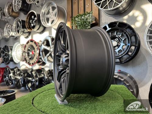 Ratlankis Offroad Quad Spoke Snowflake Style R18X9J 6X139.7 ET12 110.5 Matt Dark Gunmetal