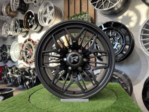 Ratlankis Offroad Quad Spoke Snowflake Style R18X9J 6X139.7 ET12 110.5 Matt Dark Gunmetal