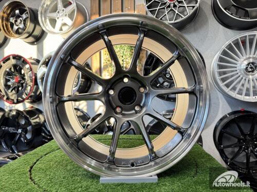 Ratlankis Advan Racing RZ-DF2 Style R18X9.5J 5X114.3 ET25 73.1 Hyper Black with Diamond Cut Lip