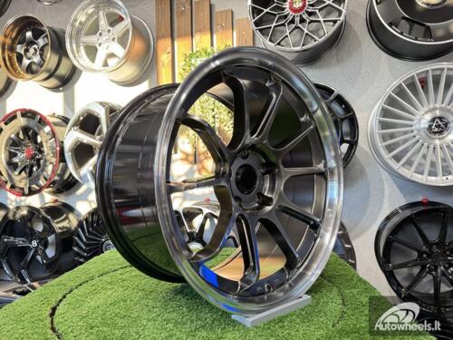 Ratlankis Advan Racing RZ-DF2 Style R18X9.5J 5X114.3 ET25 73.1 Hyper Black with Diamond Cut Lip