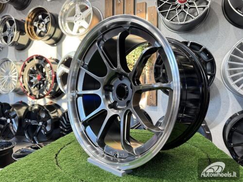 Ratlankis Advan Racing RZ-DF2 Style R18X9.5J 5X114.3 ET25 73.1 Hyper Black with Diamond Cut Lip