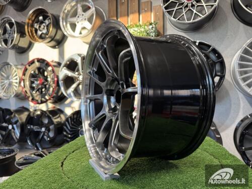 Ratlankis Advan Racing RZ-DF2 Style R18X9.5J 5X114.3 ET25 73.1 Hyper Black with Diamond Cut Lip