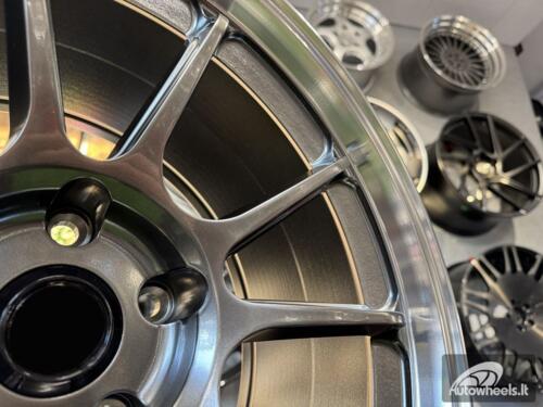 Ratlankis Advan Racing RZ-DF2 Style R18X9.5J 5X114.3 ET25 73.1 Hyper Black with Diamond Cut Lip