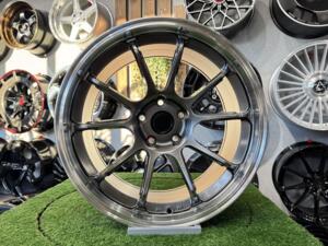Ratlankis Advan Racing RZ-DF2 Style R18X9.5J 5X114.3 ET25 73.1 Hyper Black with Diamond Cut Lip