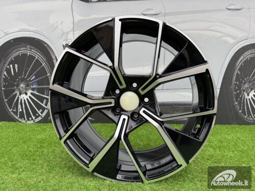 Ratlankis R20x8.5  5X112  ET  38  57.1  Y1196  (FA010)  Black Polished (MB)  For VW  (Z6)  (New Tiguan)