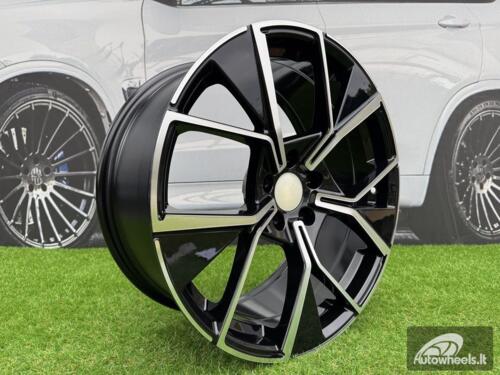 Ratlankis R20x8.5  5X112  ET  38  57.1  Y1196  (FA010)  Black Polished (MB)  For VW  (Z6)  (New Tiguan)