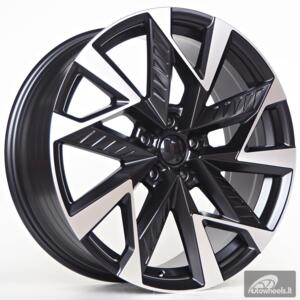 Ratlankis Inid 8X18 5X112 ET40 57,1 Matt Black + Machine Face