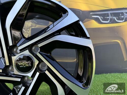 Ratlankis R16x6.5  5X100  ET  45  57.1  B5762  Black Polished (MB)  For RACIN  (Z7)