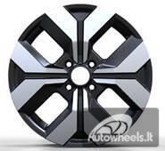 Ratlankis R16x6.5  4X100  ET  40  60.1  Y1392  Black Polished (MB)  For DACIA  (Z7)