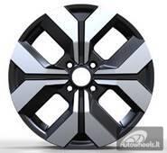 Ratlankis R16x6.5  4X100  ET  40  60.1  Y1392  Black Polished (MB)  For DACIA  (Z7)