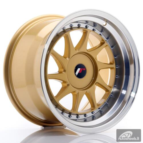 JR Wheels JR26 17x10 ET20-25 BLANK Gold w/Machined Lip