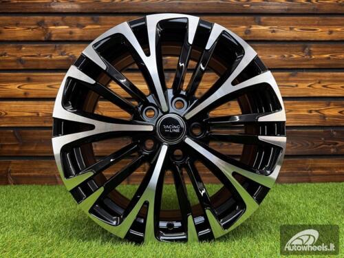 Ratlankis R18x7  5X114.3  ET  50  60.1  IN3515F  Black Polished (MB)  For TOYOT  (Z7)  (HYBRID FORGED Yaris Cross)