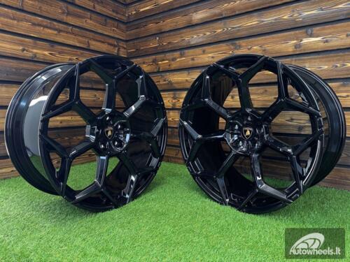 Ratlankis Forged Lamborghini Urus Y Spoke Style R23X11.5J 5X130 ET14 71.6 Gloss Black