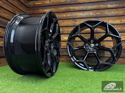 Ratlankis Forged Lamborghini Urus Y Spoke Style R23X11.5J 5X130 ET14 71.6 Gloss Black