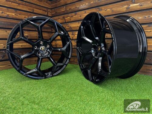Ratlankis Forged Lamborghini Urus Y Spoke Style R23X11.5J 5X130 ET14 71.6 Gloss Black