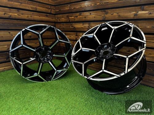 Ratlankis Forged Lamborghini Urus Y Spoke Style R23X11.5J 5X130 ET14 71.6 Black with Diamond Cut