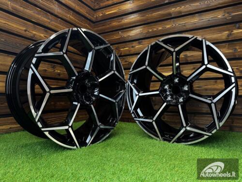 Ratlankis Forged Lamborghini Urus Y Spoke Style R23X11.5J 5X130 ET14 71.6 Black with Diamond Cut