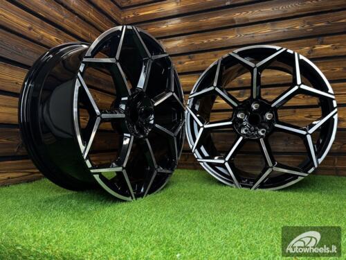 Ratlankis Forged Lamborghini Urus Y Spoke Style R23X11.5J 5X130 ET14 71.6 Black with Diamond Cut