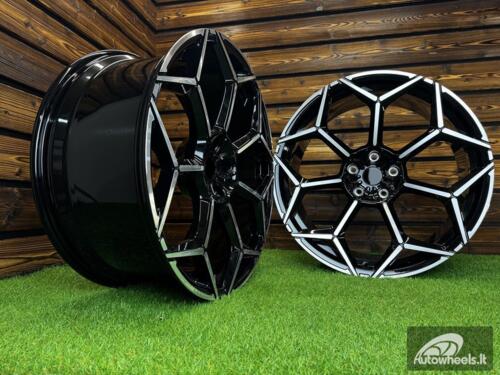 Ratlankis Forged Lamborghini Urus Y Spoke Style R23X11.5J 5X130 ET14 71.6 Black with Diamond Cut