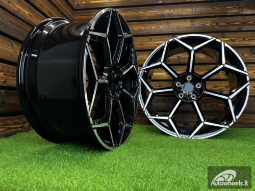 Ratlankis Forged Lamborghini Urus Y Spoke Style R23X11.5J 5X130 ET14 71.6 Black with Diamond Cut