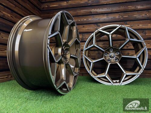 Ratlankis Forged Lamborghini Urus Y Spoke Style R23X10J 5X130 ET20 71.6 Bronze with Diamond Cut