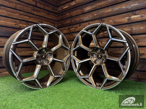 Ratlankis Forged Lamborghini Urus Y Spoke Style R23X11.5J 5X130 ET14 71.6 Bronze with Diamond Cut
