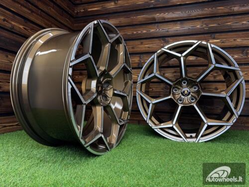 Ratlankis Forged Lamborghini Urus Y Spoke Style R23X11.5J 5X130 ET14 71.6 Bronze with Diamond Cut