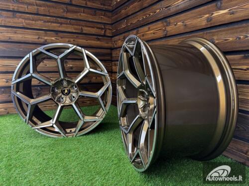 Ratlankis Forged Lamborghini Urus Y Spoke Style R23X11.5J 5X130 ET14 71.6 Bronze with Diamond Cut