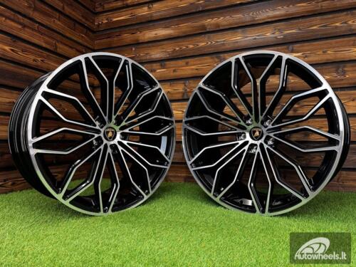 Ratlankis Forged Lamborghini Urus SE Style R23X10J 5X130 ET20 71.6 Black with Diamond Cut