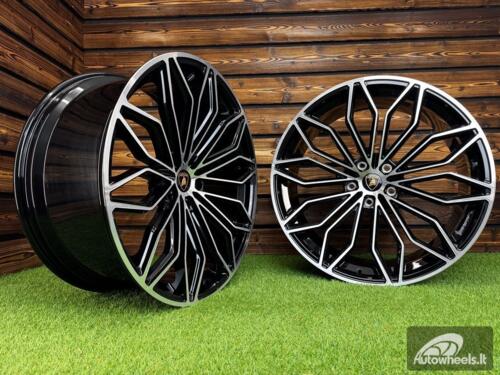 Ratlankis Forged Lamborghini Urus SE Style R23X10J 5X130 ET20 71.6 Black with Diamond Cut