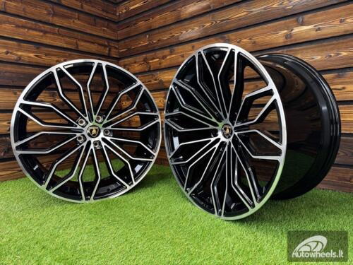Ratlankis Forged Lamborghini Urus SE Style R23X10J 5X130 ET20 71.6 Black with Diamond Cut