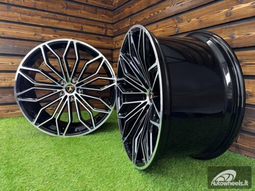Ratlankis Forged Lamborghini Urus SE Style R23X10J 5X130 ET20 71.6 Black with Diamond Cut