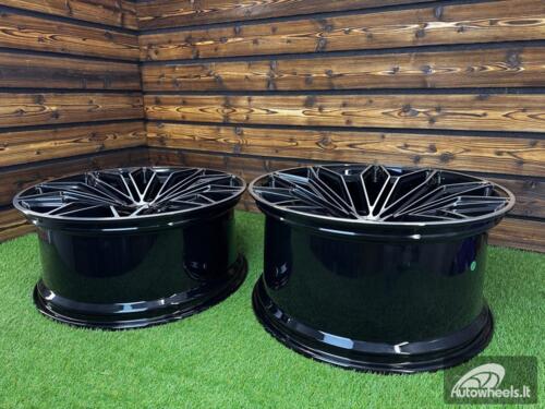 Ratlankis Forged Lamborghini Urus SE Style R23X10J 5X130 ET20 71.6 Black with Diamond Cut