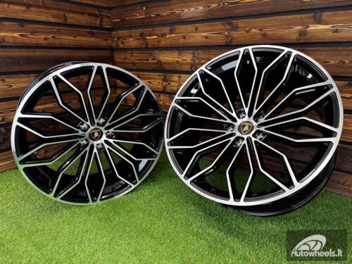 Ratlankis Forged Lamborghini Urus SE Style R23X11.5J 5X130 ET14 71.6 Black with Diamond Cut