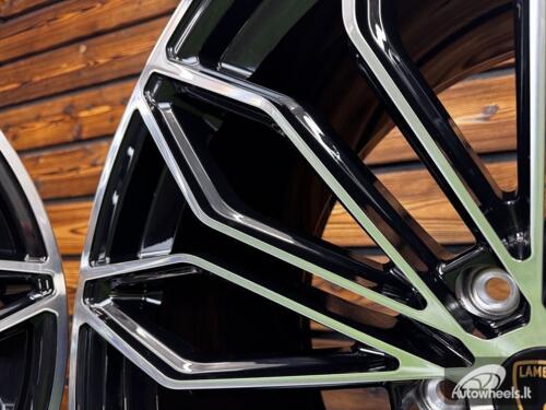 Ratlankis Forged Lamborghini Urus SE Style R23X11.5J 5X130 ET14 71.6 Black with Diamond Cut
