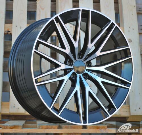 Ratlankis R22x10  5X112  ET  56  66.6  FBX387  Black Polished (MB)  For MER  (K3)  (HYBRID FORGED Rear+Front)