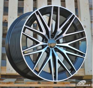 Ratlankis R22x10  5X112  ET  56  66.6  FBX387  Black Polished (MB)  For MER  (K3)  (HYBRID FORGED Rear+Front)