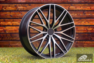 Ratlankis R22x11.5  5X112  ET  53  66.6  FBX387  Black Polished (MB)  For MER  (K3)  (HYBRID FORGED Rear+Front)