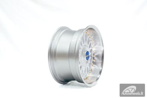 Ratlankis HART HR86 R17X9J 4X100/4X108 ET22 CB:73.1mm Silver face and Diamond cut lip Gold Rivets