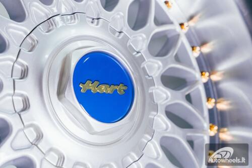 Ratlankis HART HR86 R17X9J 4X100/4X108 ET22 CB:73.1mm Silver face and Diamond cut lip Gold Rivets