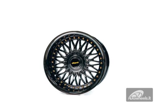 Ratlankis HART HR86 R17X8J 4X100/4X108 ET20 CB:73.1mm Dark chrome Gold Rivets