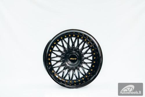 Ratlankis HART HR86 R17X9J 4X100/4X108 ET22 CB:73.1mm Dark chrome Gold Rivets